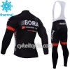 Cykeltrøje Langærmet + Bib Cykelbukser 2017 Bora-Hansgrohe N003 Vinter Thermal Fleece